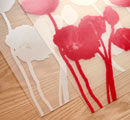 French Floral Placemats Red Poppies