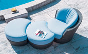 symphony wicker chair and ottoman