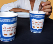Happy to Serve You ceramic cup